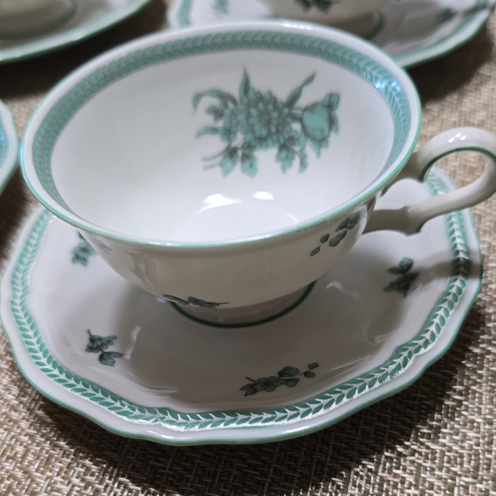 Rosenthal Chippendale "Grüne Blum" Espresso Set Of 6
